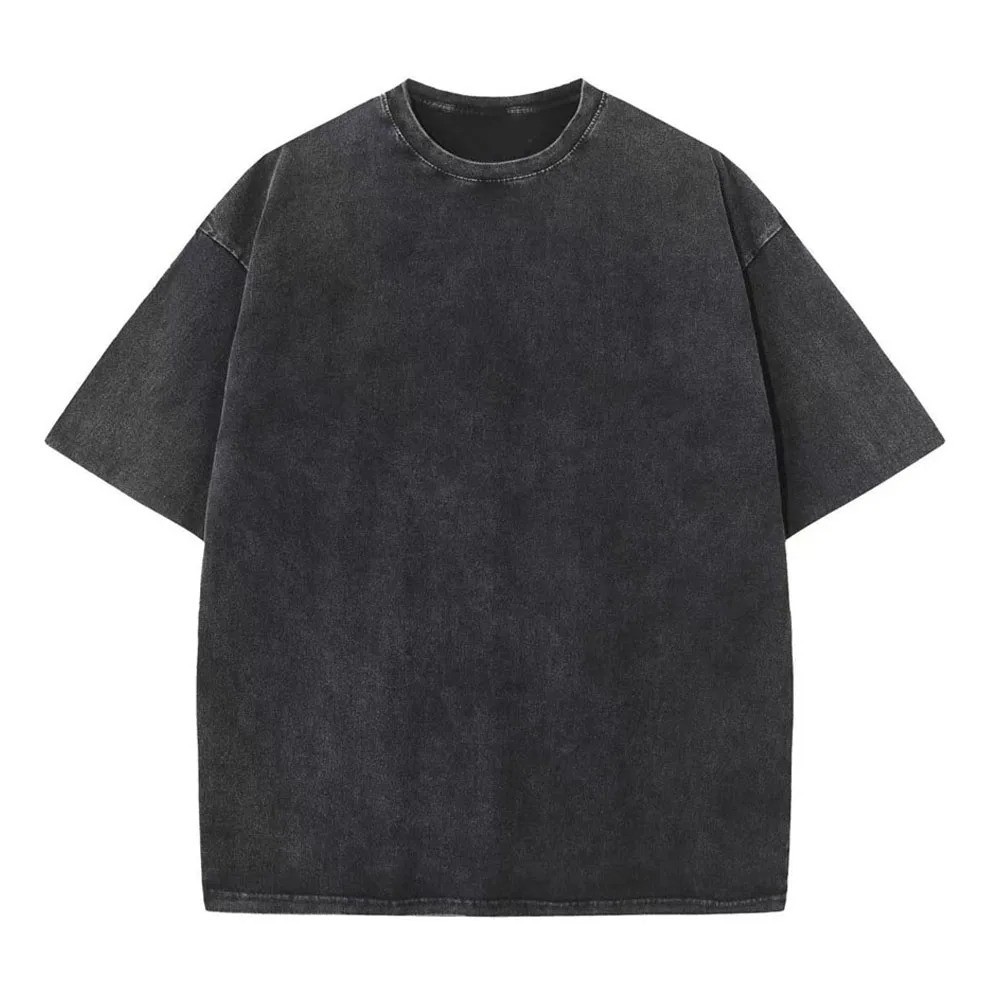 Oversized Washed T-Shirt Mens 100% Cotton Gym Fitness Loose Drop Shoulder Tee