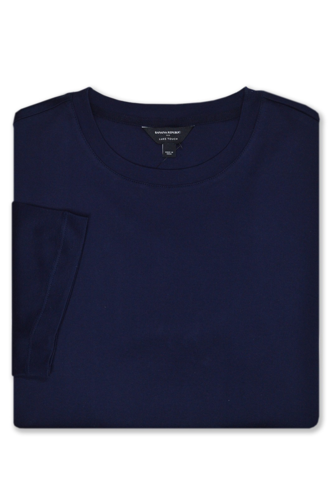 Banana Republic Mens Navy Blue Cotton Luxe Crewneck Shirt Medium M BR-047