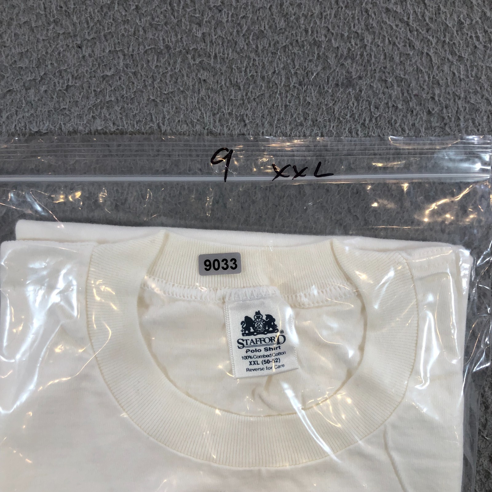 vtg stafford shirt mens XXL white blank tee single stitch