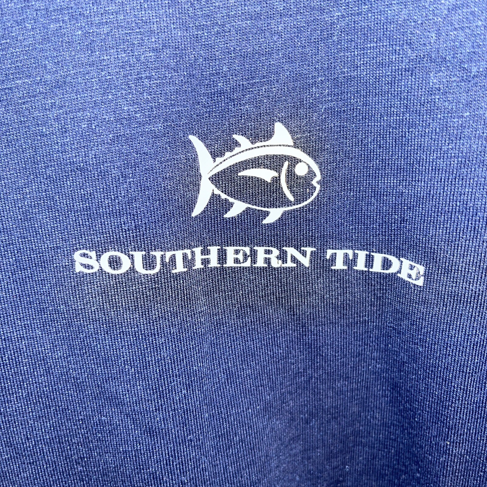 Southern Tide Men XL Tee T Shirt Skipjack Fish Baseball Game Blue NWT New $38