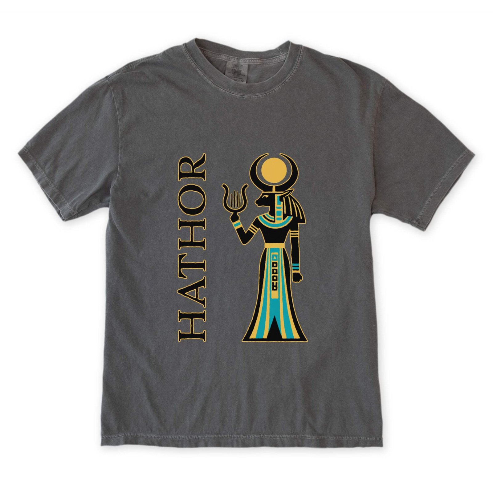 Hathor Egyptian Goddess T-Shirt | Ancient Egyptian Mythology Sun Disk Tee