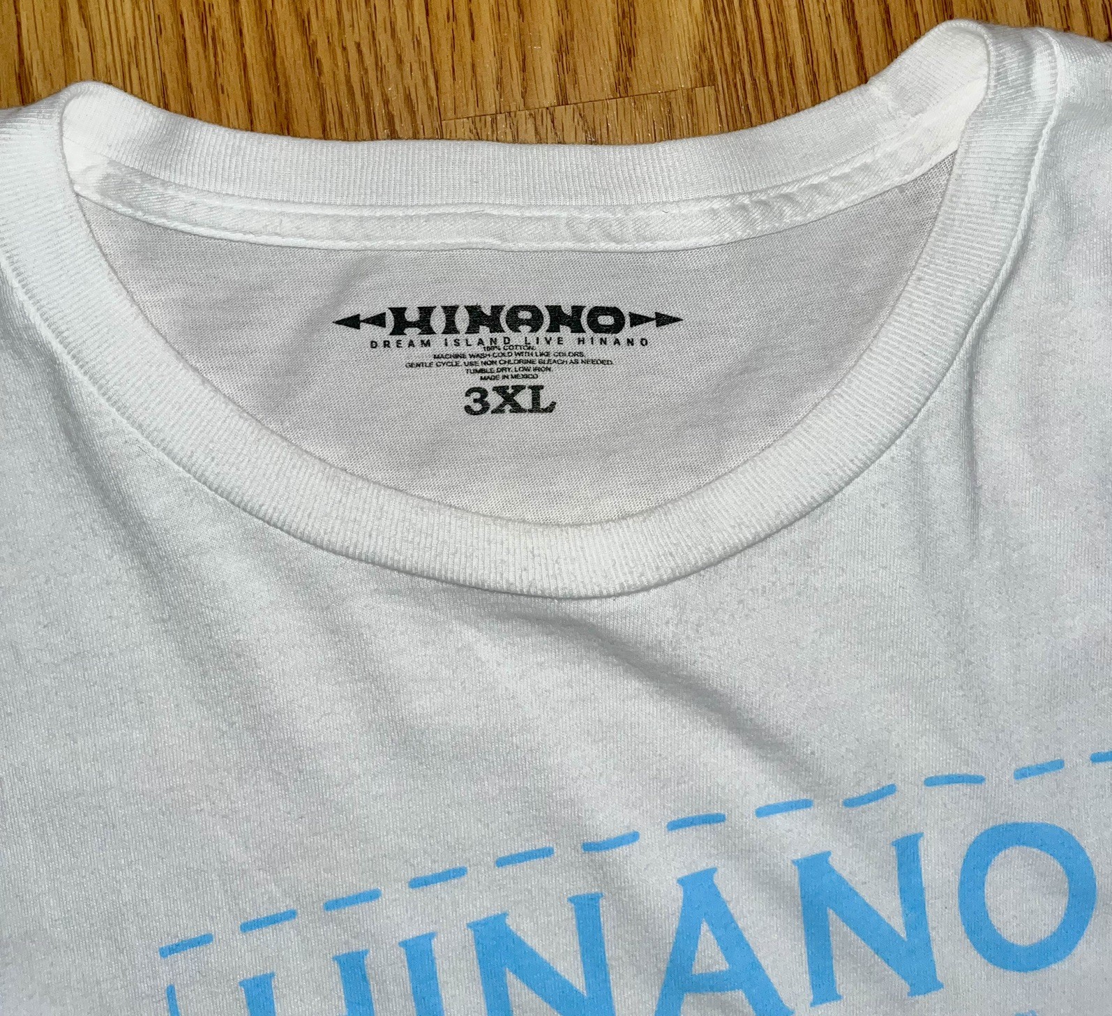 Hinano Tahiti Shirt Mens 3XL White Teal Hawaiian Beer Tropical Girl Graphic Tee