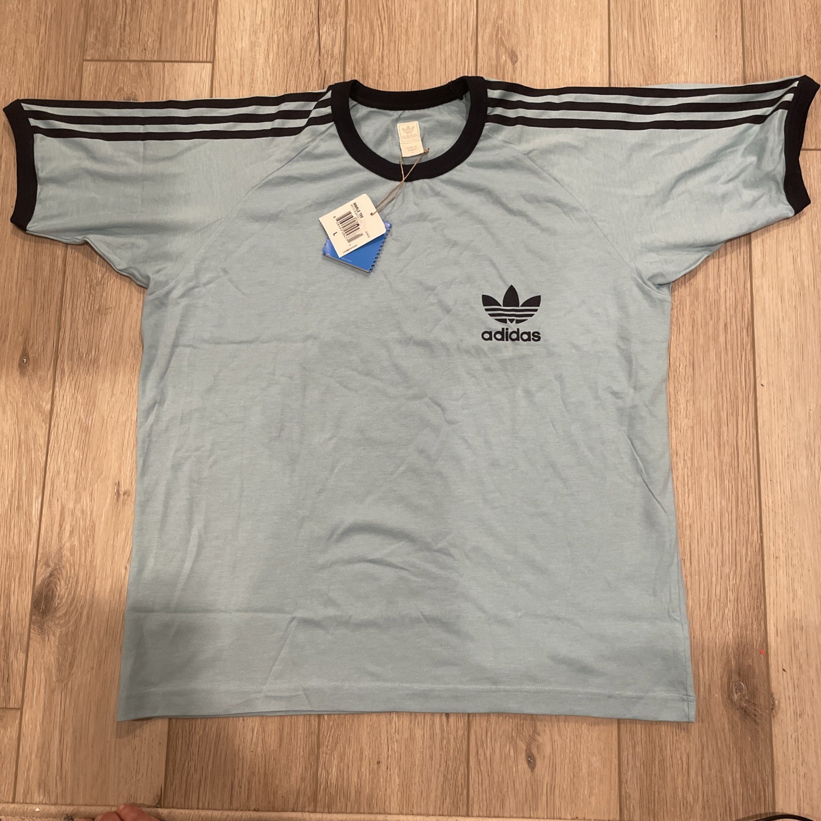 Adidas Classic Marle Tee Arctic Blue NWT SIZE L Y2K Era NEW Fresh