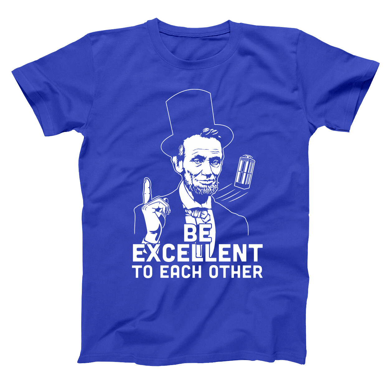 Be Excellent To Each Other Abraham Lincoln Royal Blue Men’s T-Shirt