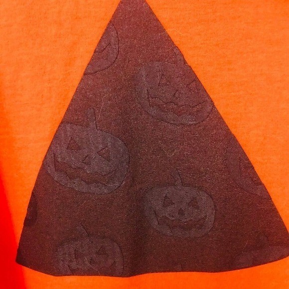 Halloween T Shirt Happy Jack O Lantern Cotton Trick Treat Pumpkin Mens L Womens