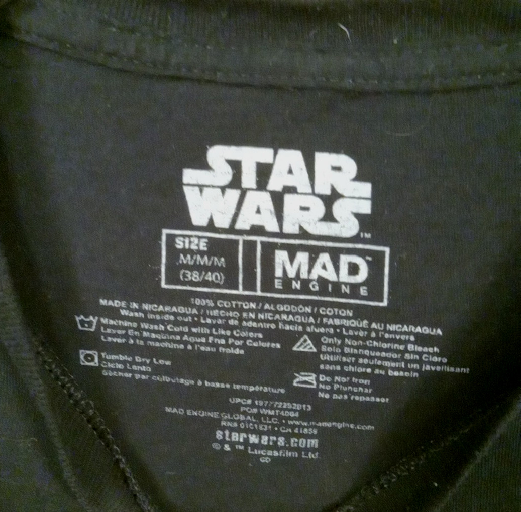 Star Wars Darth Vader Graphic T-Shirt Mens Medium M Black Sith Lord Cotton Tee