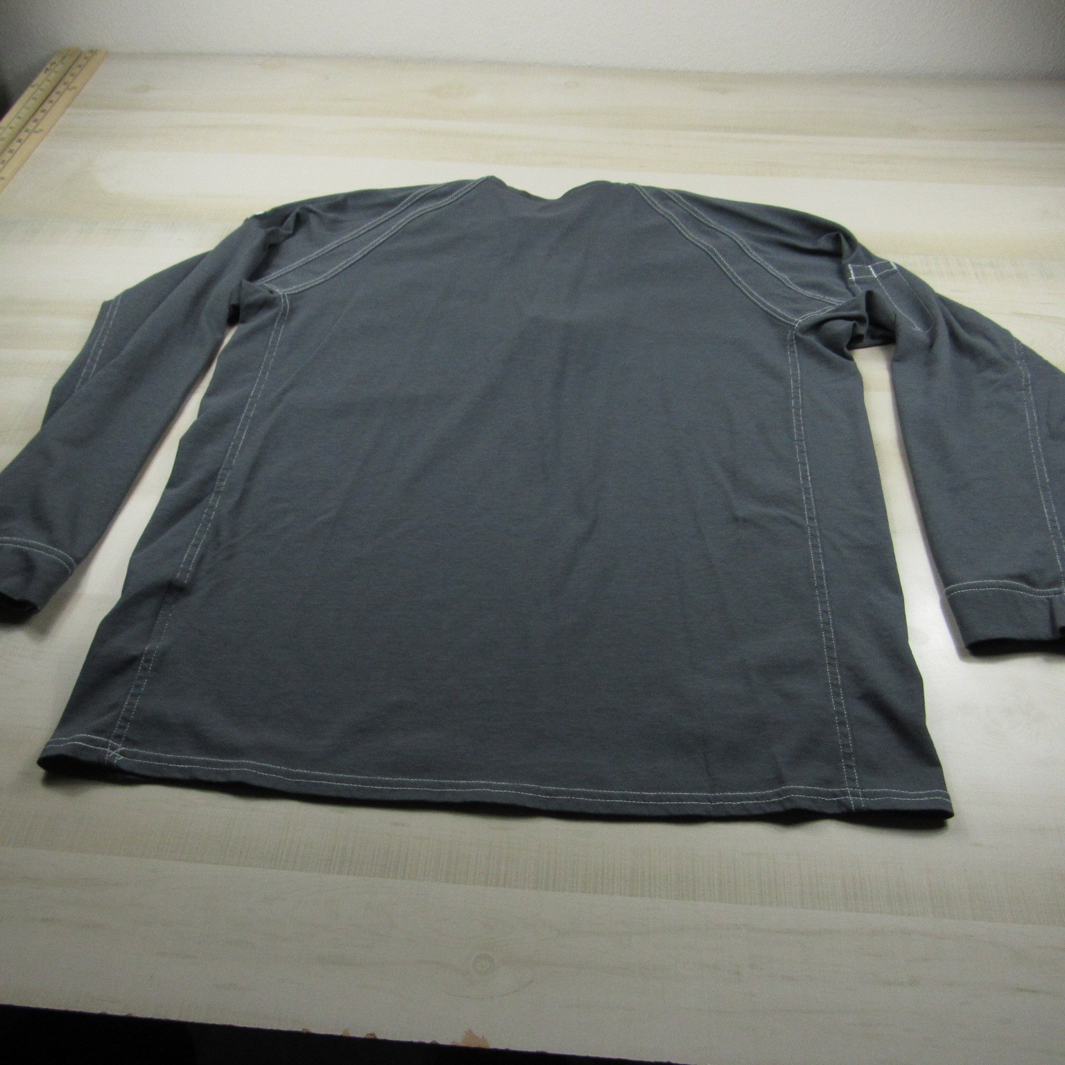 Bulwark Shirt Mens Large Gray Henley FR Fire Resistant IQ Westex Pocket Cat 2 A1