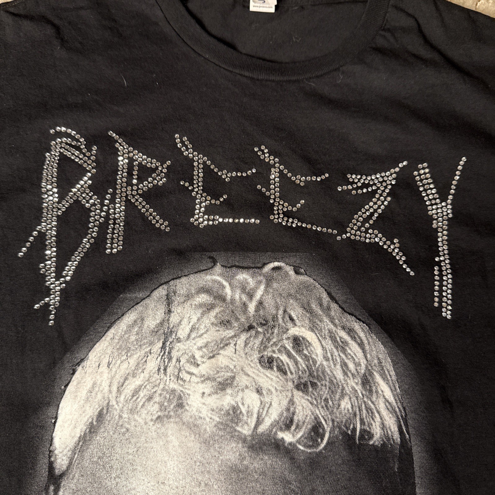 Custom Chris Brown Rhinestone Concert T-shirt Double-Sided Breezy Bowl XX Size L