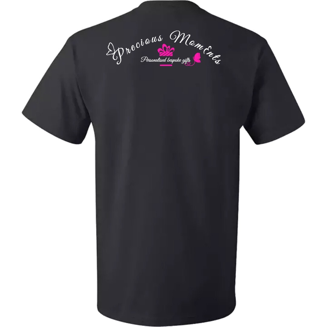 Personalised Custom Printed Crew Neck T-Shirt Work Wear Uniform Event Text Logo