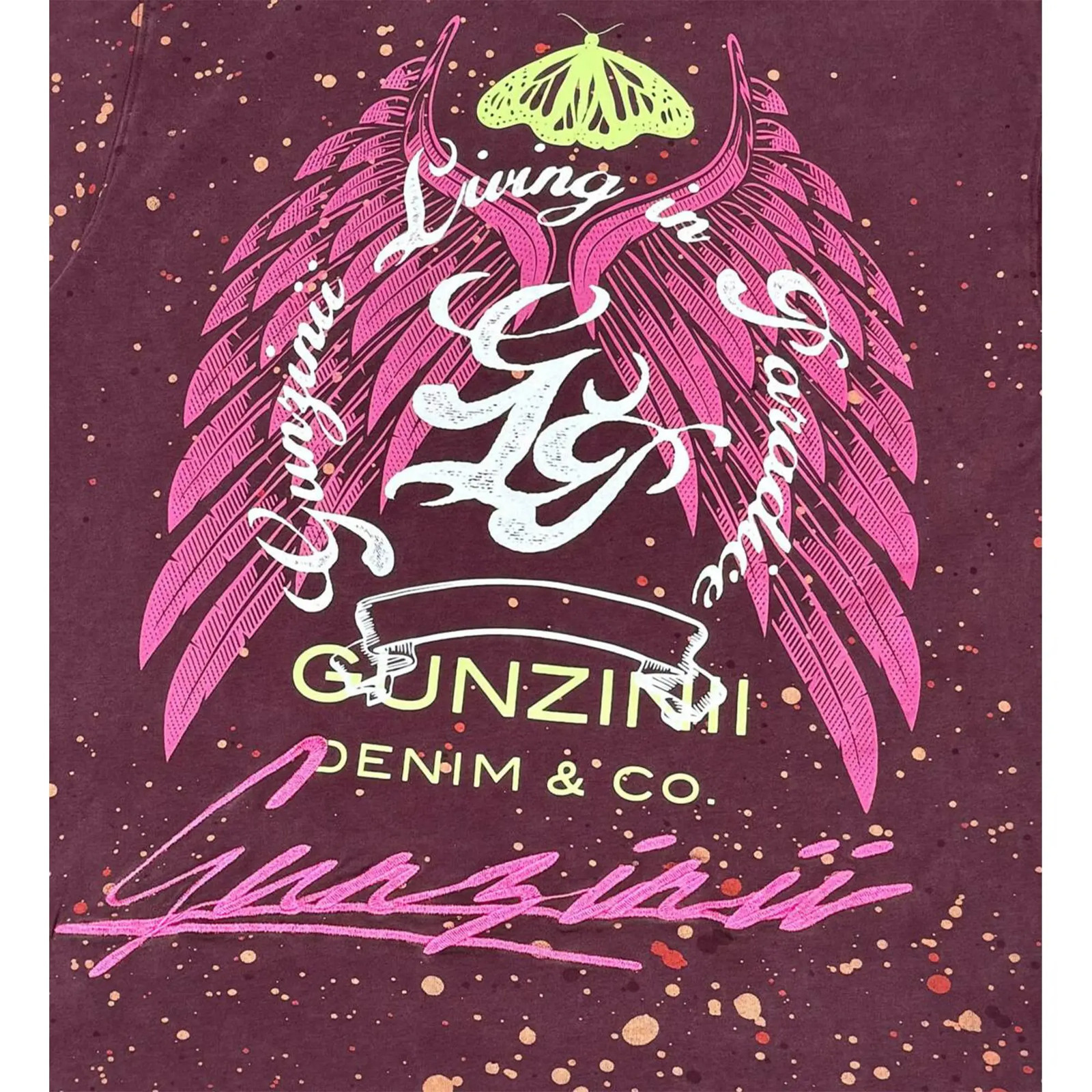 Gunzinii Men Living In Paradise Tee (Burgundy)