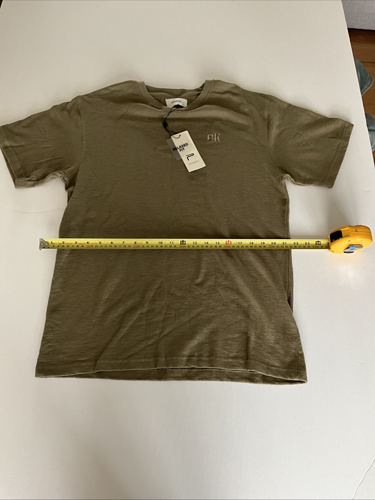 Public Supply Relaxed Fit LINEN Tee LARGE Olive NWT