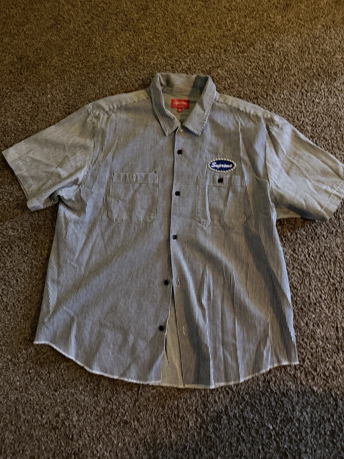 Supreme Studded Patch S/S Work Shirt Men’s XL