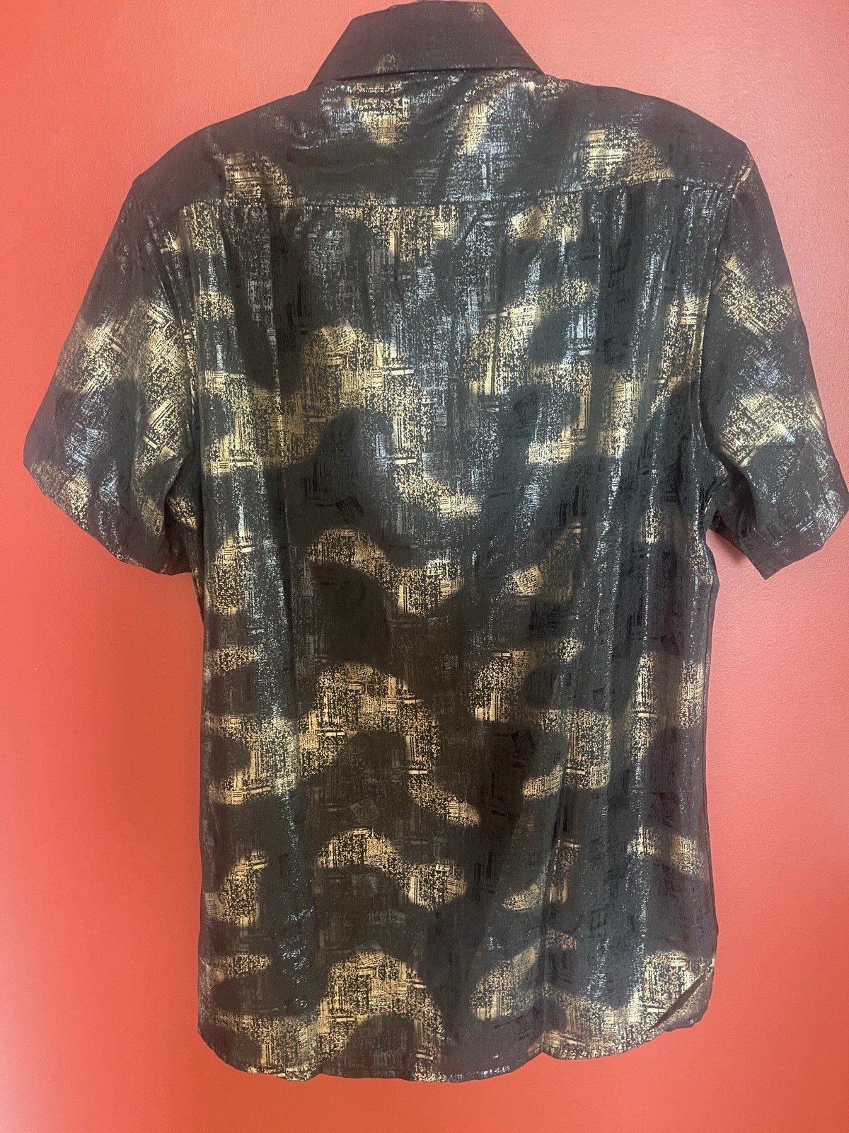 Roy Maison Black Gold Mens S Size Short Sleeves, Regular For Men 5.3-5.7 Feets