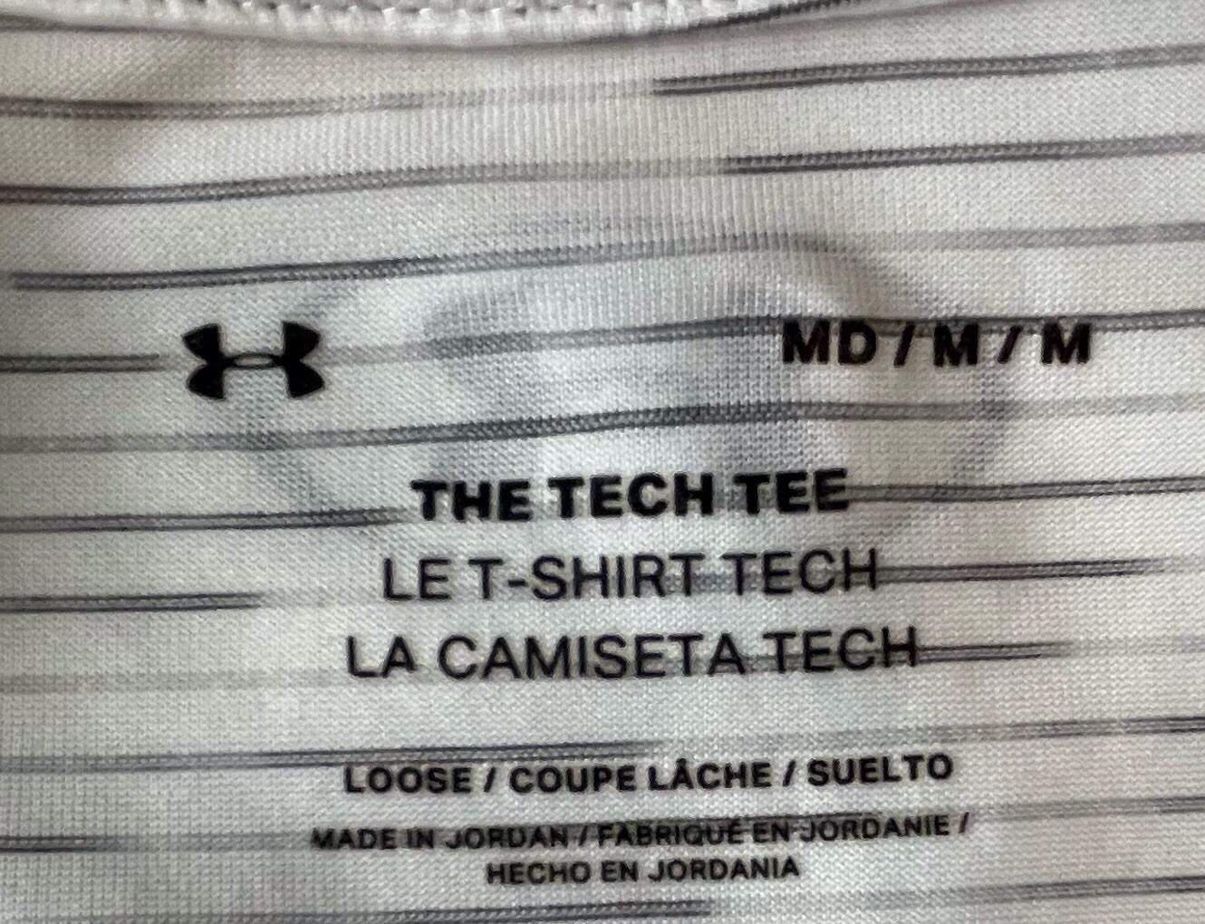 Under Armour UA Tech 2.0 Dash Stripe Crew Neck Short Sleeve Size Medium