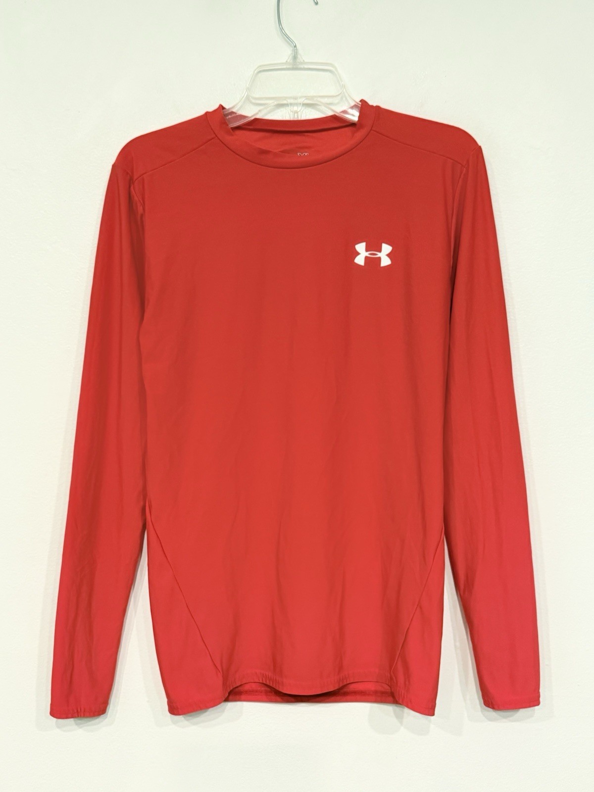 Under Armour HeatGear Men’s Compression Shirt Size XL Red Long Sleeve Top