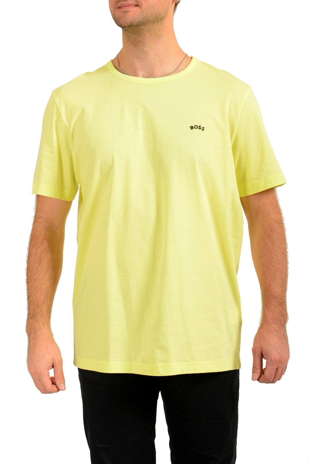 Hugo Boss Men’s “Tee Curved” Pastel Green Short Sleeve T-Shirt US 2XL IT 56