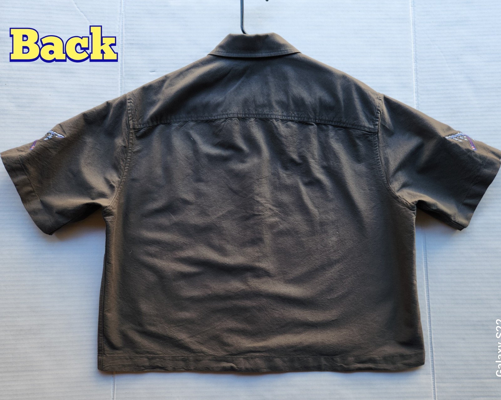 Urban Outfitters Men’s Apparel Dark Olive Woven Top Polo Shirt – Size: Medium