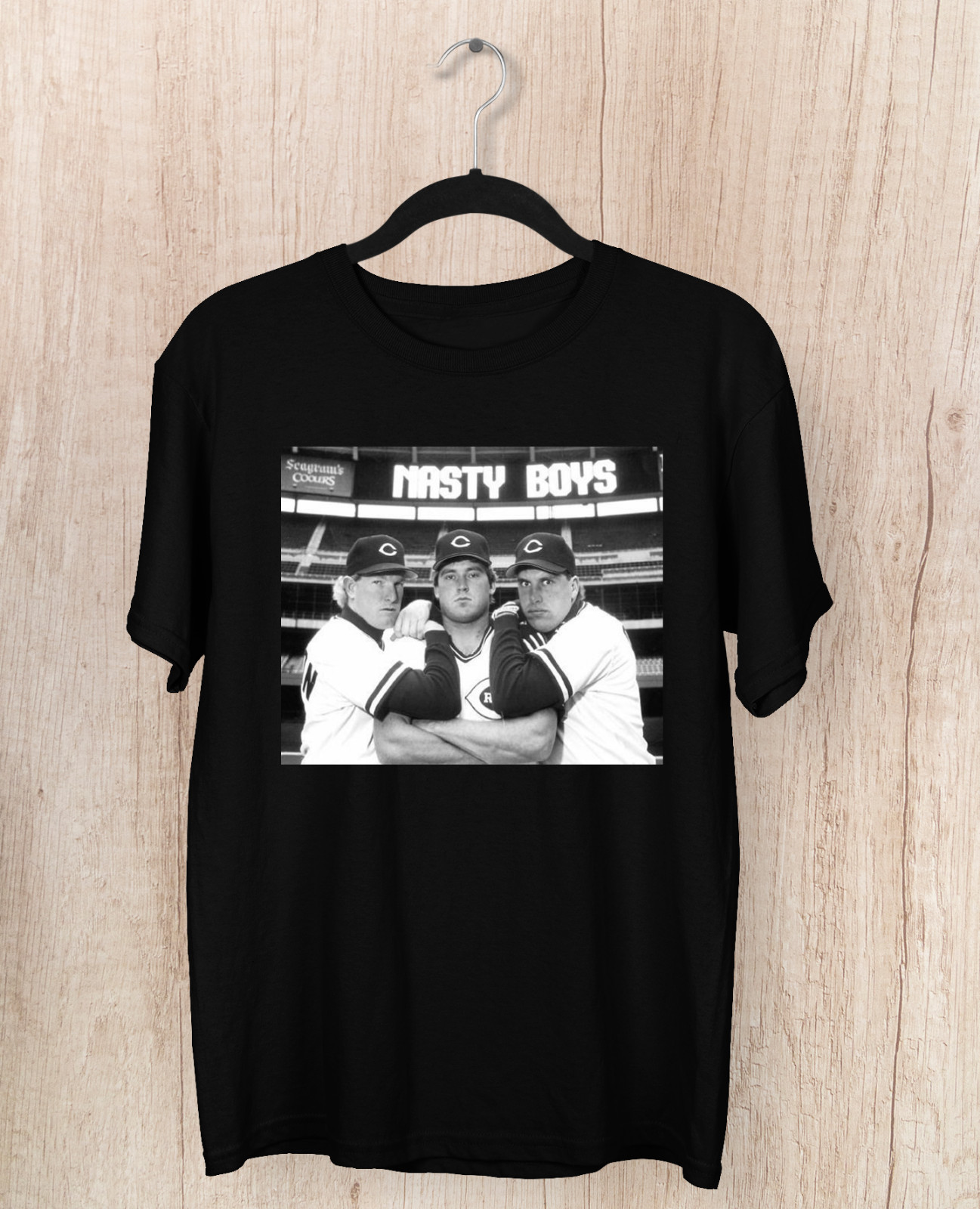 Cincinnati Reds Nasty Boys T-shirt Black Cotton Tee Sizes S-5XL JJ4560