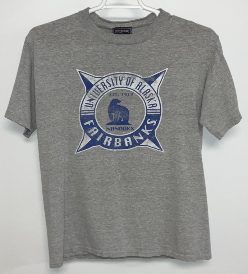 University Of Alaska Short Sleeve T-Shirt Men’s Medium Gray