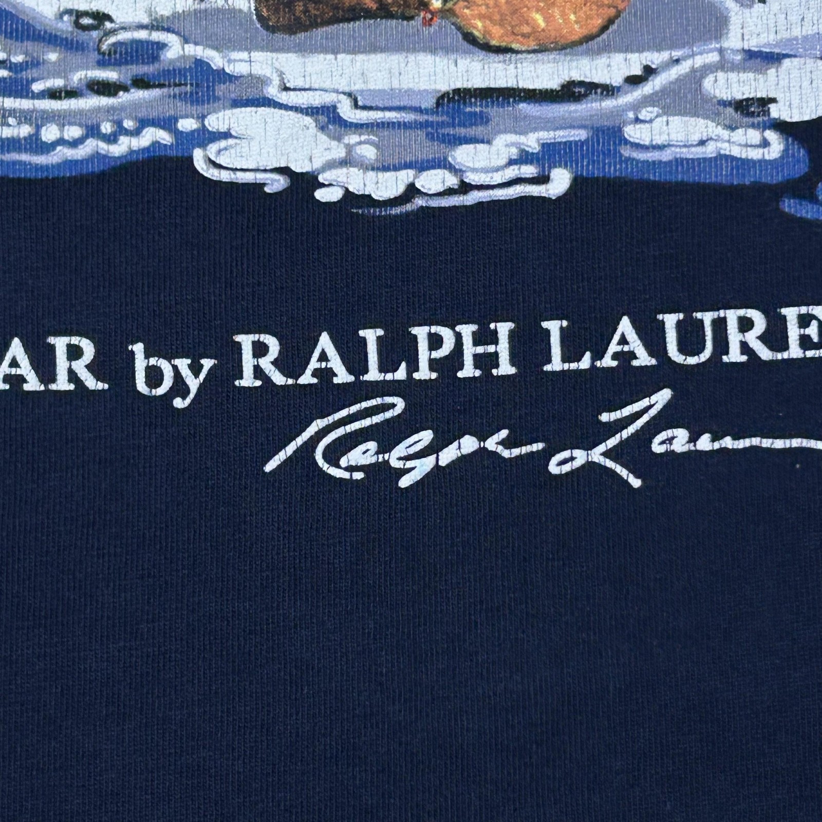 Polo Ralph Lauren Shirt Mens XL Blue Polo Bear Windsurfing Surfing Classic Fit
