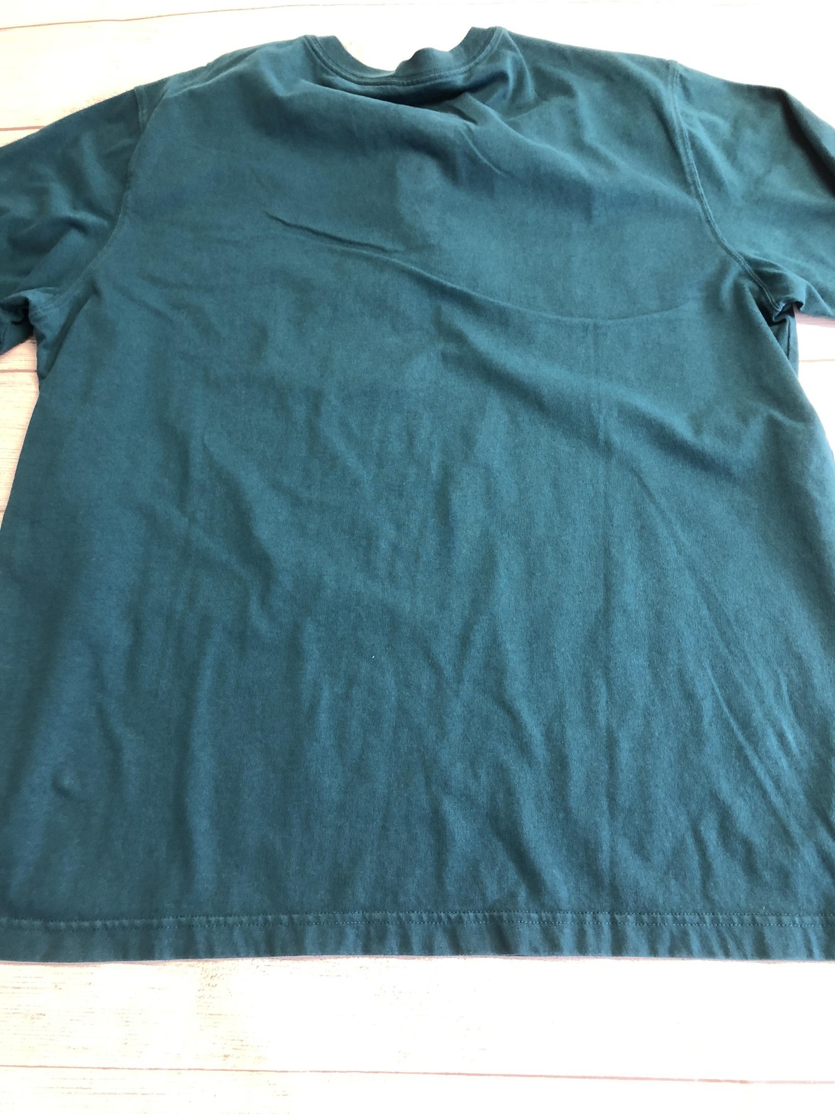Lands’ End Henley Shirt Mens Large Green Super-T Tagless Cotton Tee Casual