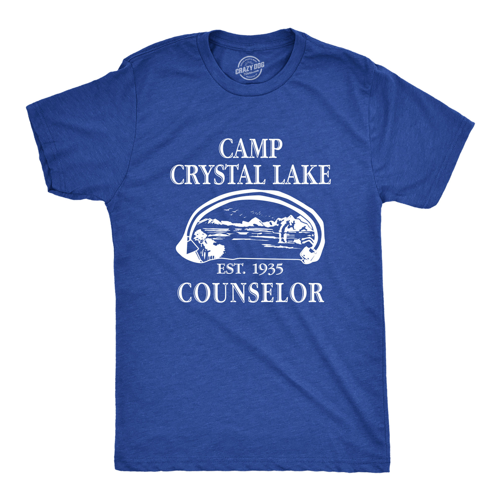 Mens Camp Crystal Lake T shirt Funny Graphic Camping Vintage Adult Novelty Tees