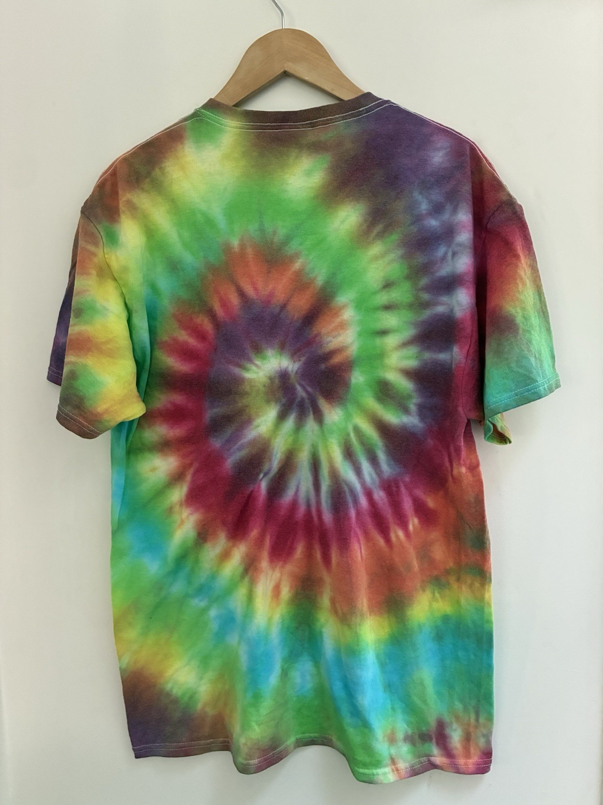 Jerzees Dri-Power Men’s Spiral Tie Dye Cotton Polyester Blend T-Shirt Multi L