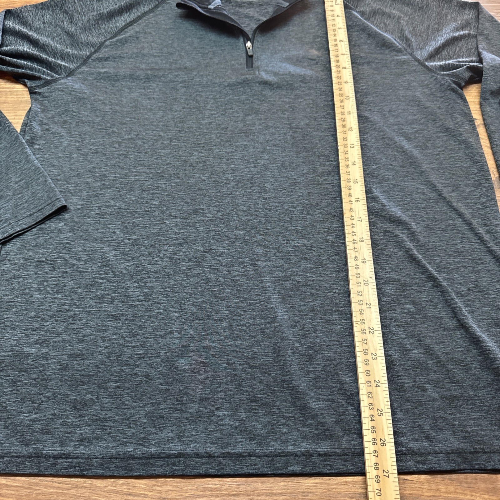 Under Armour Mens Large 1/4 Zip Pullover LS Loose HeatGear Gray Run Outdoors
