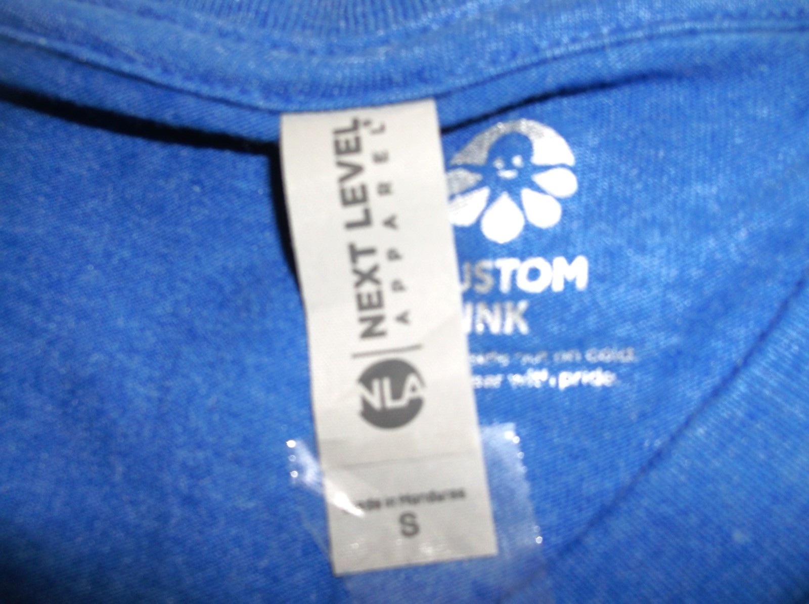 Next Level Apparel Crew Neck T Shirt Men sz S NWOT Logo Blue Short Sleeves