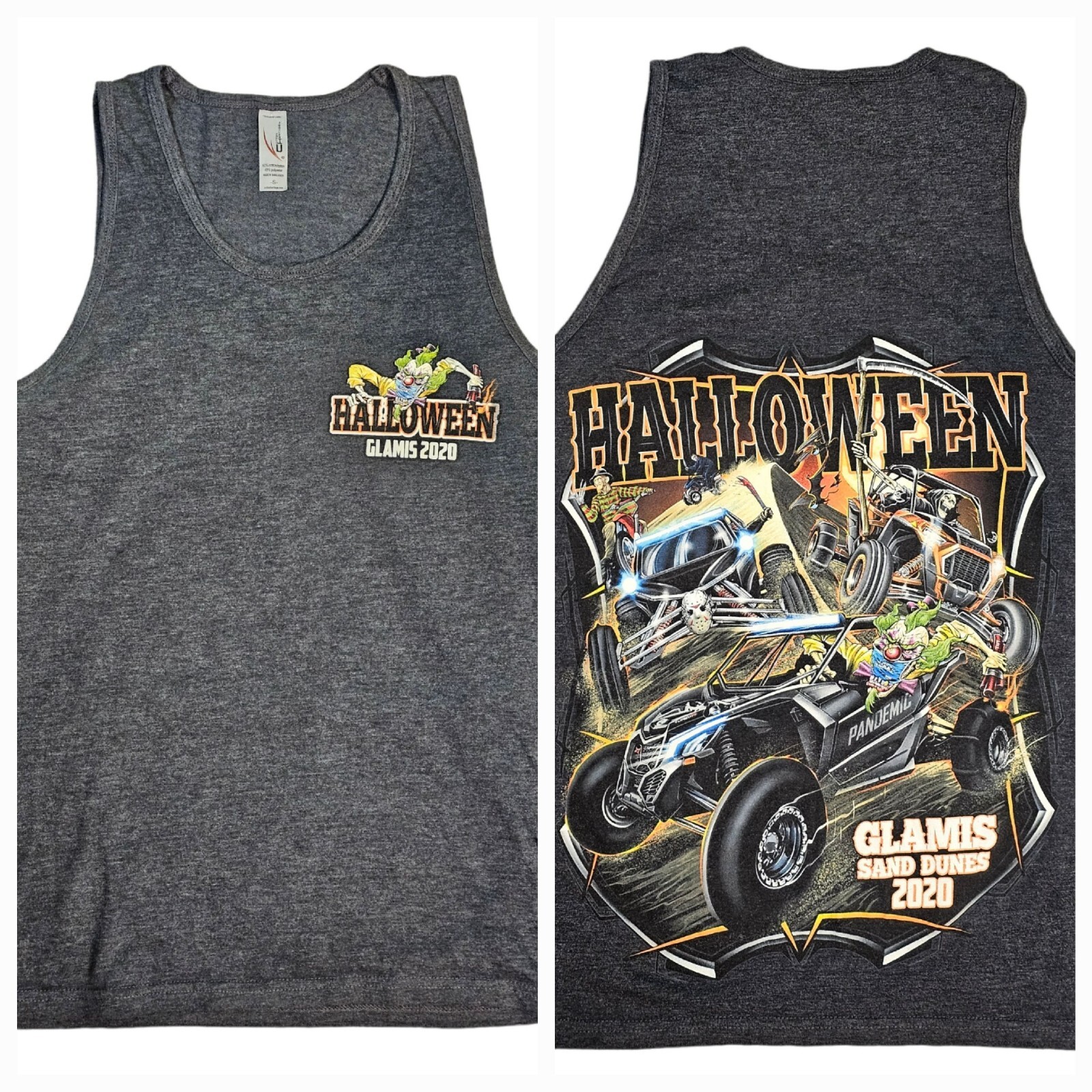 Glamis Tank Top Mens Gray Sleeveless Summer Halloween Sand Dunes 2020 Size Small