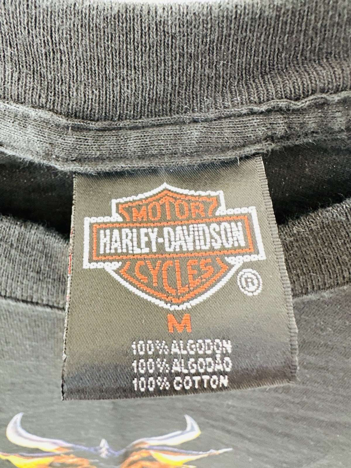 Harley Davidson T Shirt Cancun Mexico Dragon Phoenix Flame Shield Medium