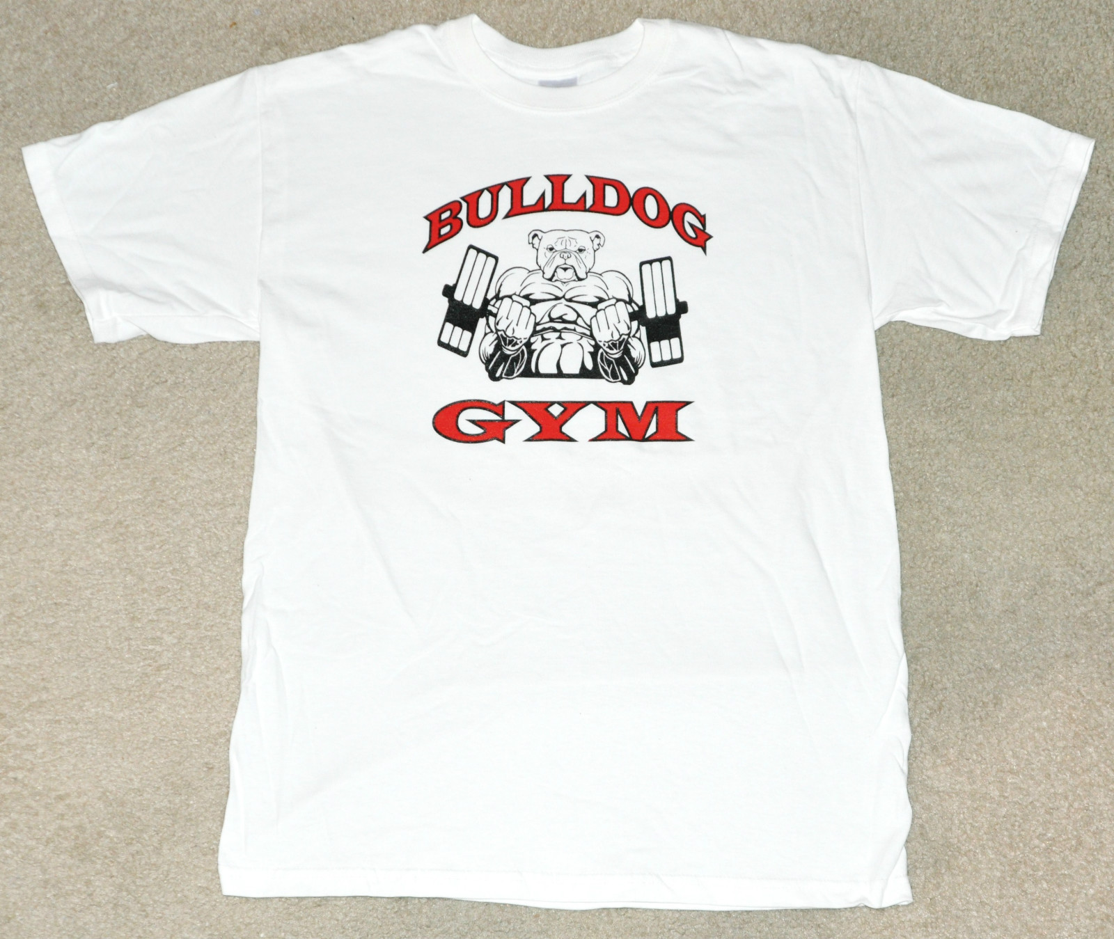Bulldog Gym Barbell Dog Logo Workout Bodybuilding T-shirt Brand New Sz S M L XL