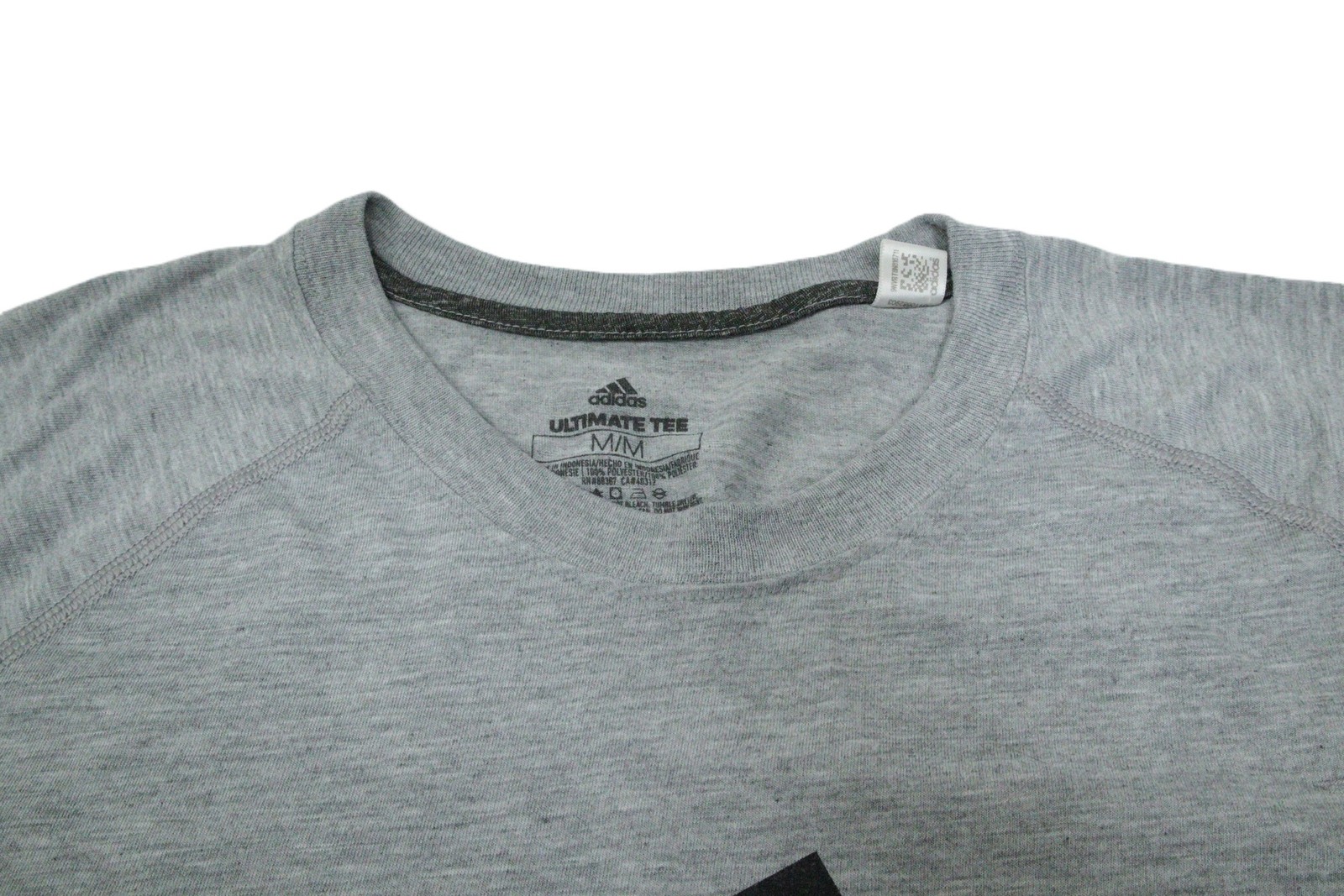 Adidas Ultimate Tee Men’s M/M Grey Short Sleeve Crew Neck Logo T-Shirt T0492