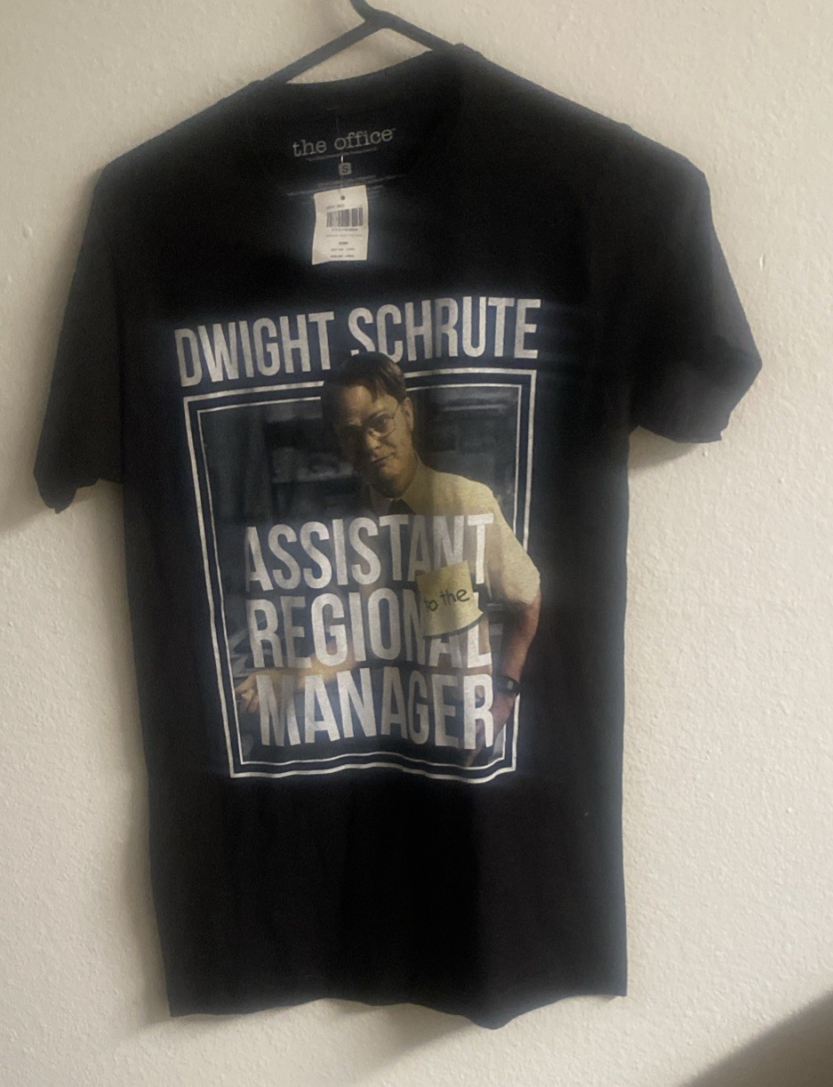 The Office T Shirt Mens Black Dwight Schrute Asst Regional Manager Size S New