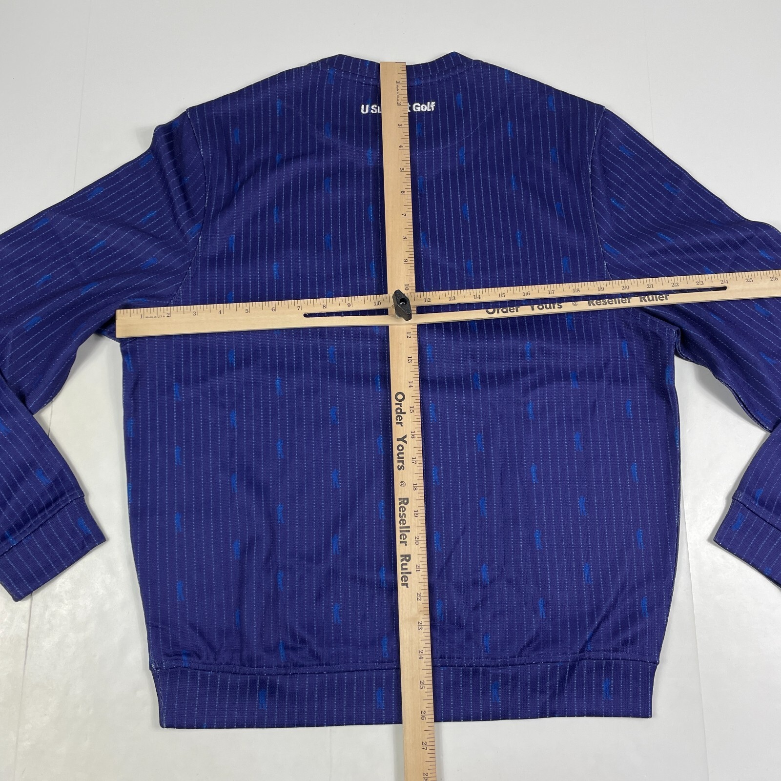 U Suck At Golf Shirt Mens Small Purple Golf Long Sleeve Crew Neck Golfing USAG
