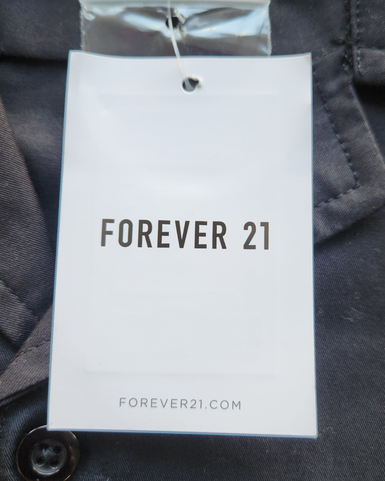 Forever 21 Men’s Apparel Black Woven Top Polo Shirt – Size: Medium