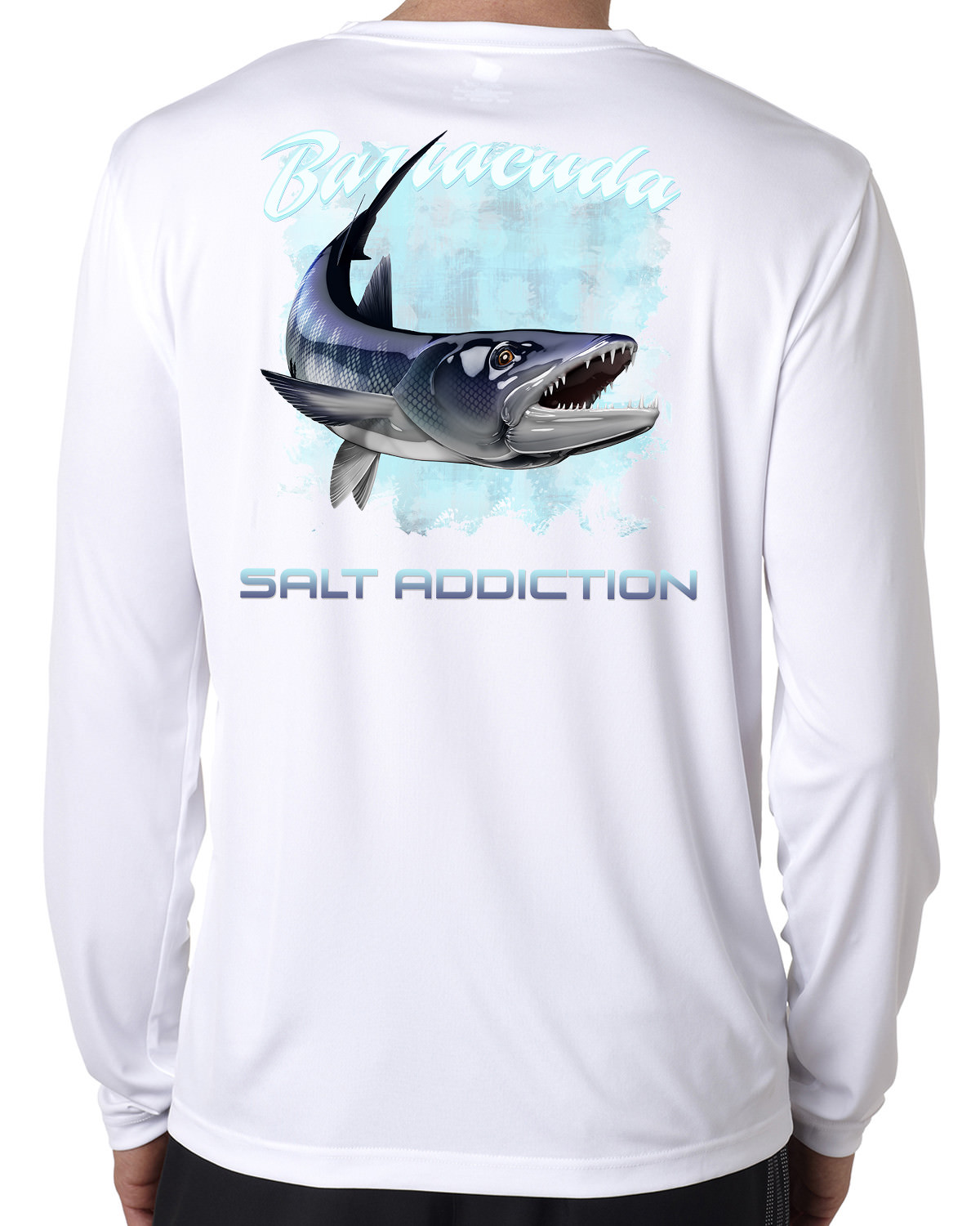 Salt Addiction Saltwater microfiber fishing long sleeve life t shirt 50+ uv UPF