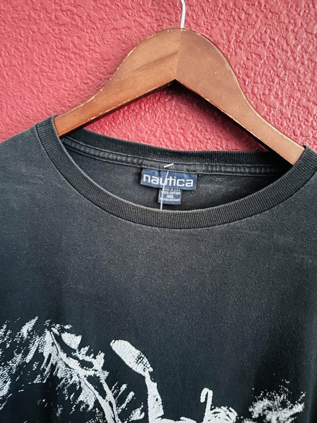 Y2K Nautica Underwater Discovery Scuba Diver Graphic Tee Black Crew Neck XXL