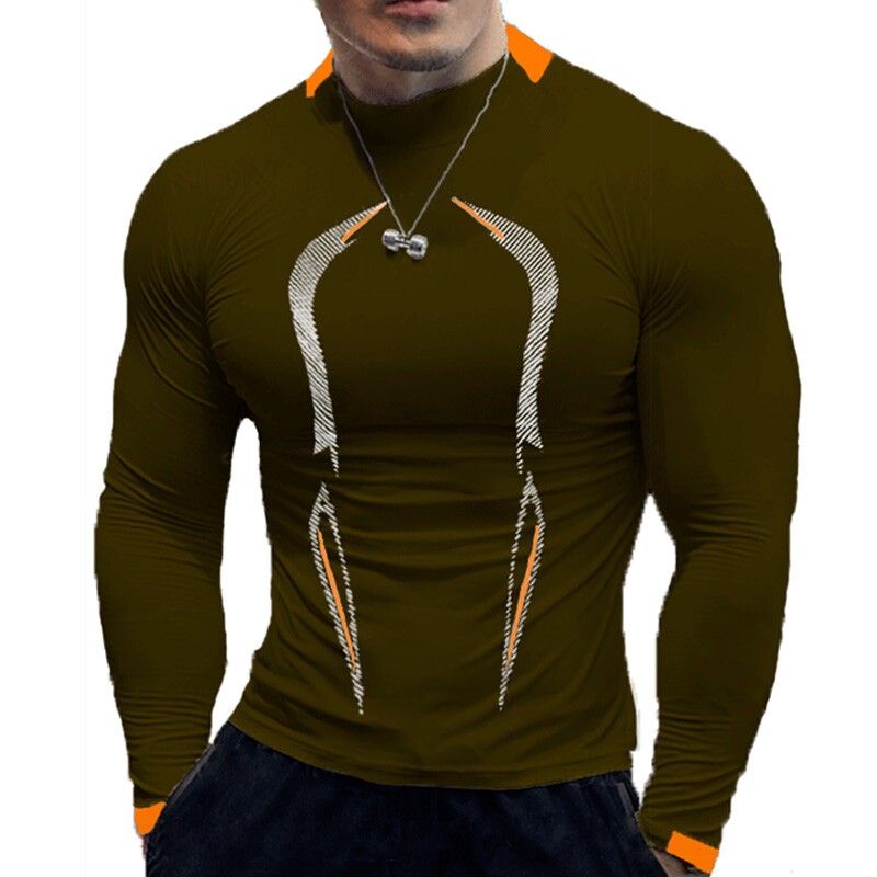 Men Compression Armour Base Layer Top Long Sleeve Thermal Gym Sports Shirts Tee