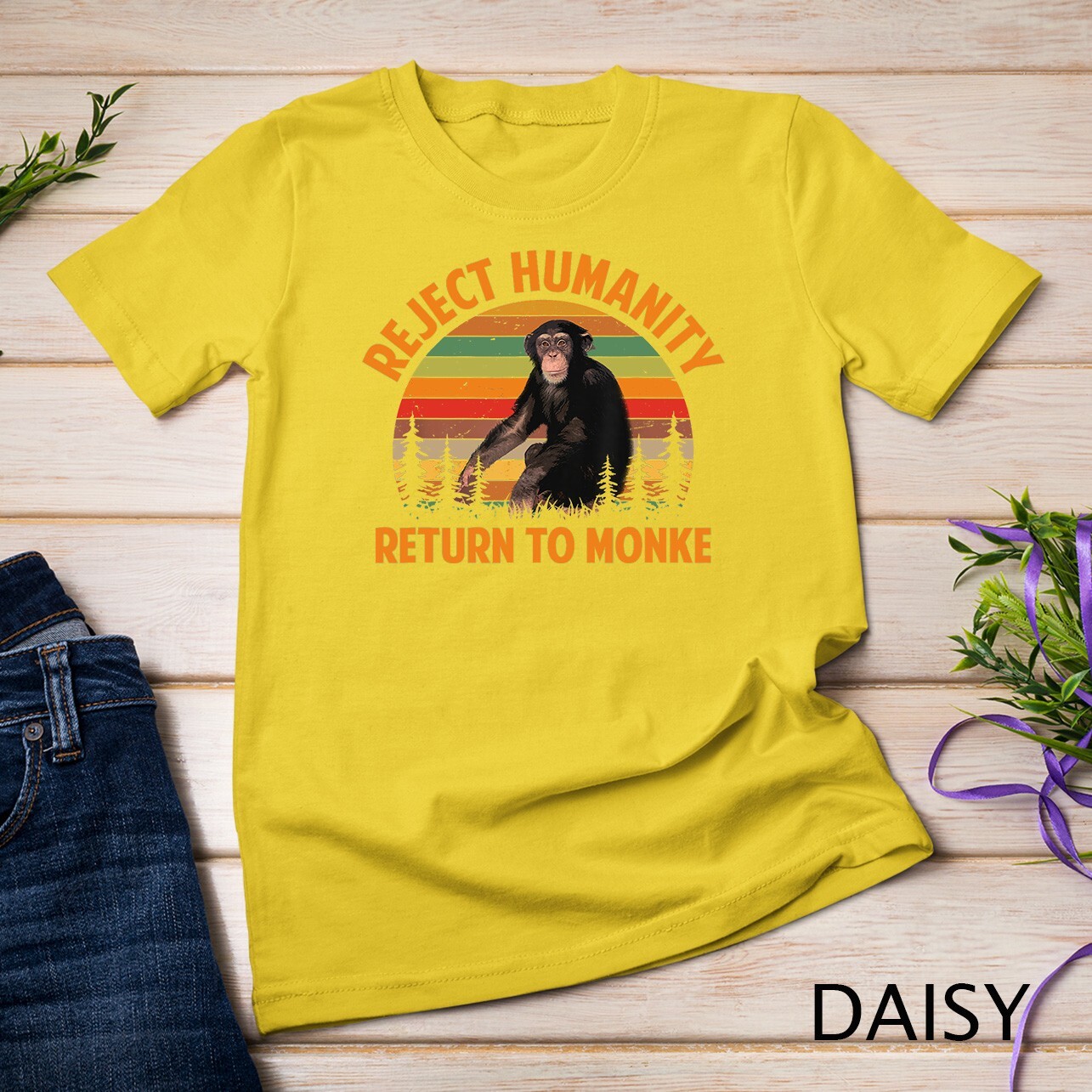 Funny Reject Humanity Return to Monke Meme Monkey Evolution Unisex T-shirt