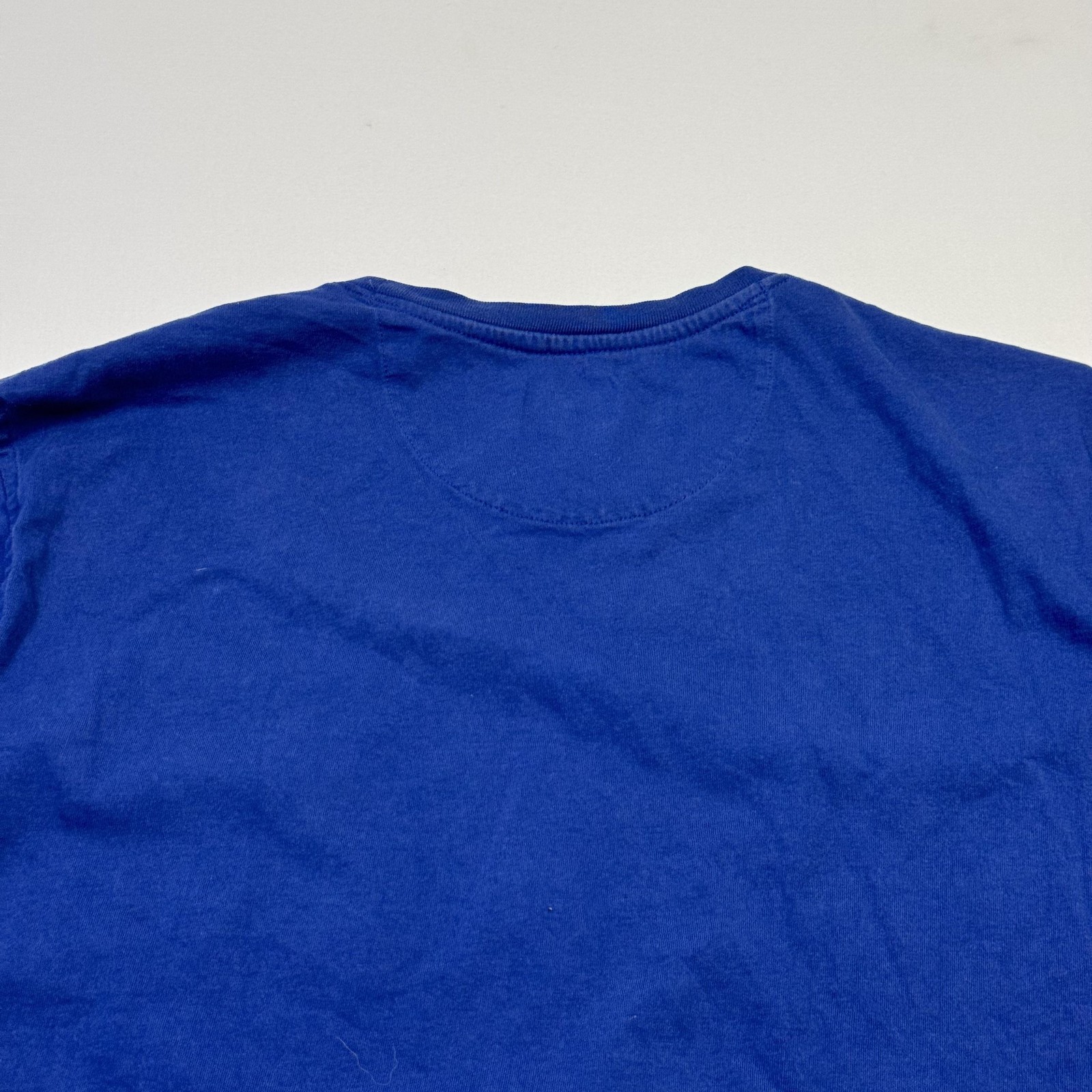 Greg Norman Shirt Mens Medium Blue Pocket Shark Logo Cotton Tee Golf Crewneck
