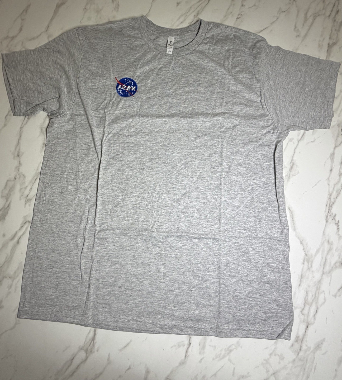 Zuni Sportswear NASA Embroidered Logo Gray Men’s XL Crew Neck T-Shirt