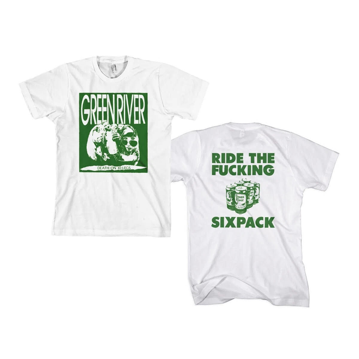 Green River Six Pack White Double Sided T Shirt Size S-5XL
