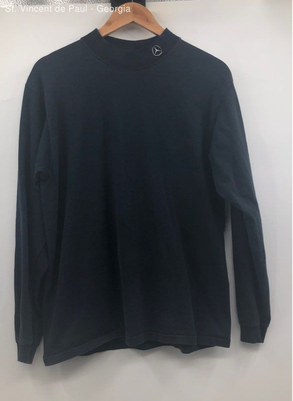 Fruit of the Loom Black High Neck Mercedes Benz LS 100% Cotton Shirt – Size L