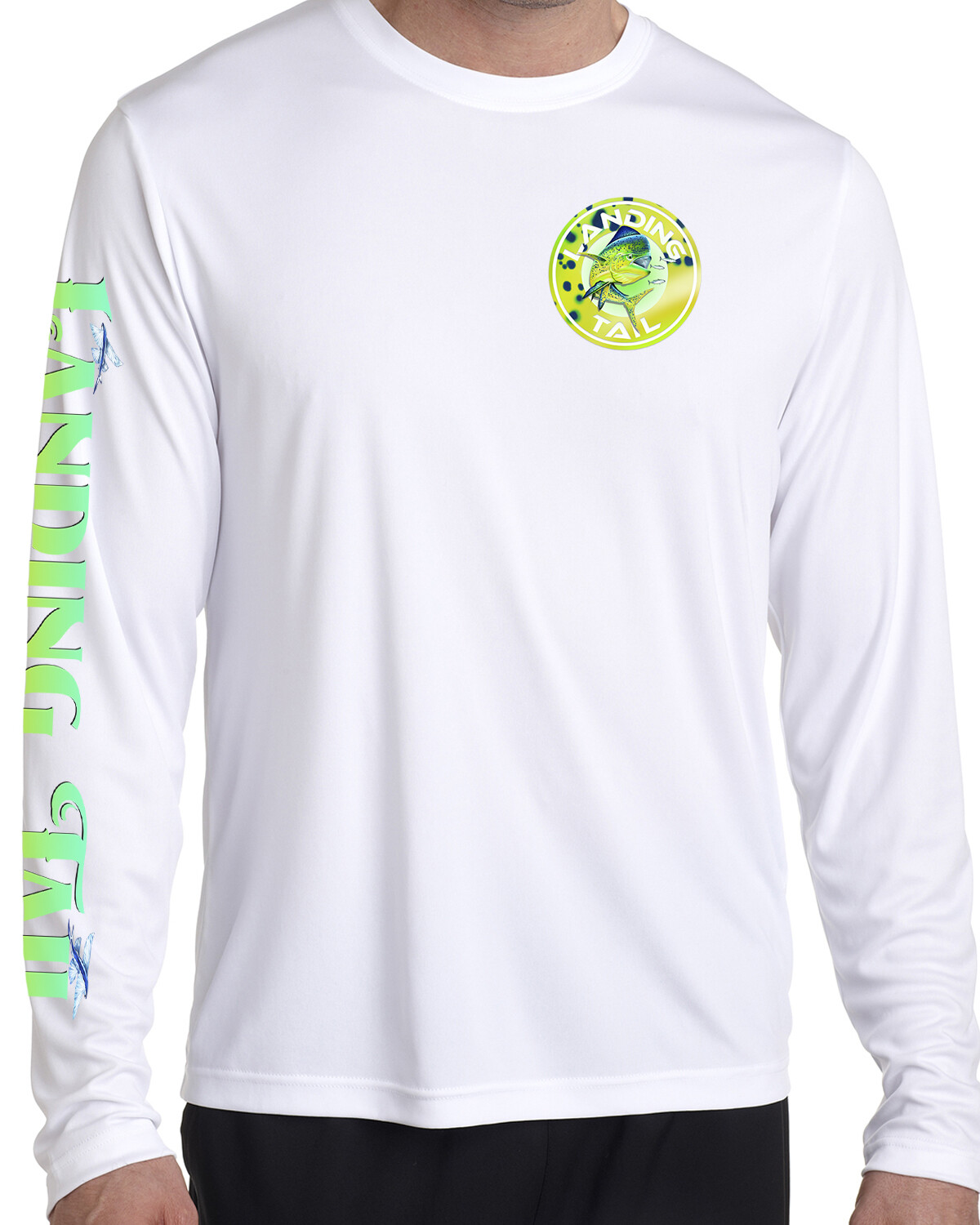 Landing Tail T shirt long sleeve microfiber saltwater fishing uv 50 Performance