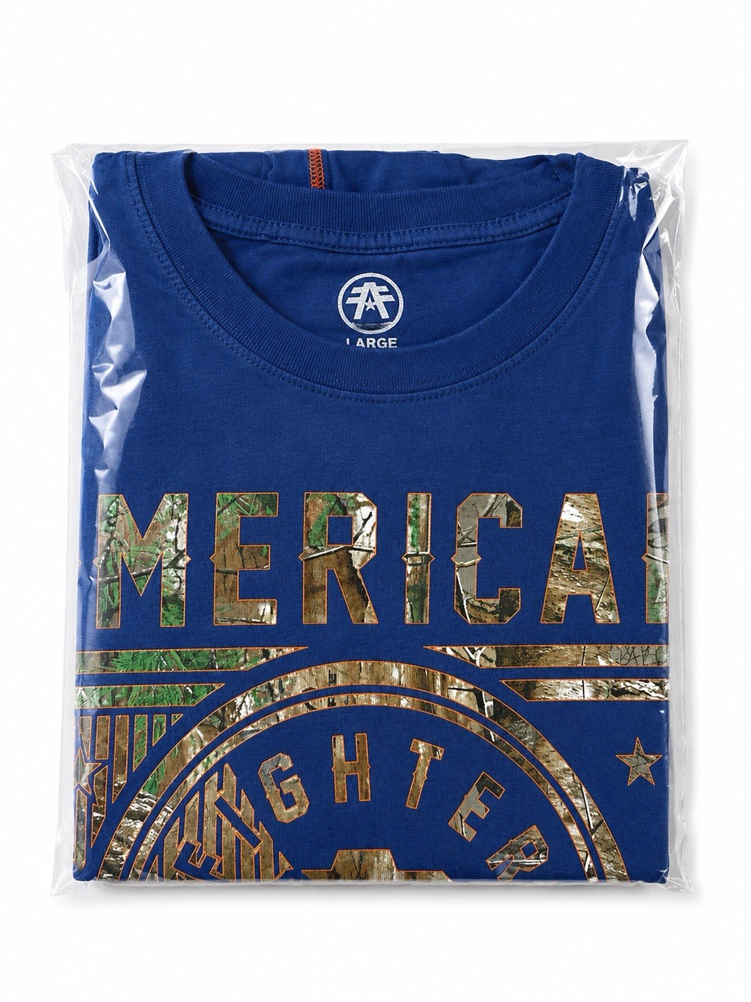 American Fighter Men’s Blue Graphic Print Crew Neck Short Sleeve T-Shirt 2XL