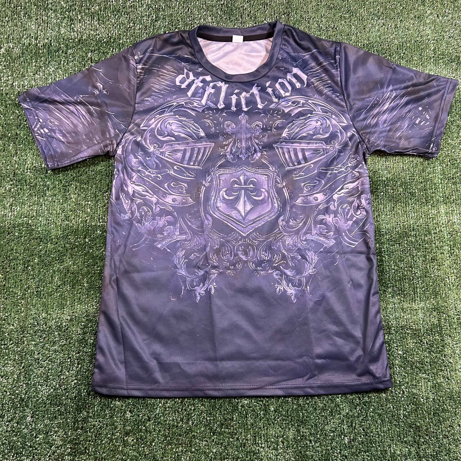 Affliction/Xtreme Couture Style Black Graphic Shirt Gothic y2k skater Tee XS-6XL