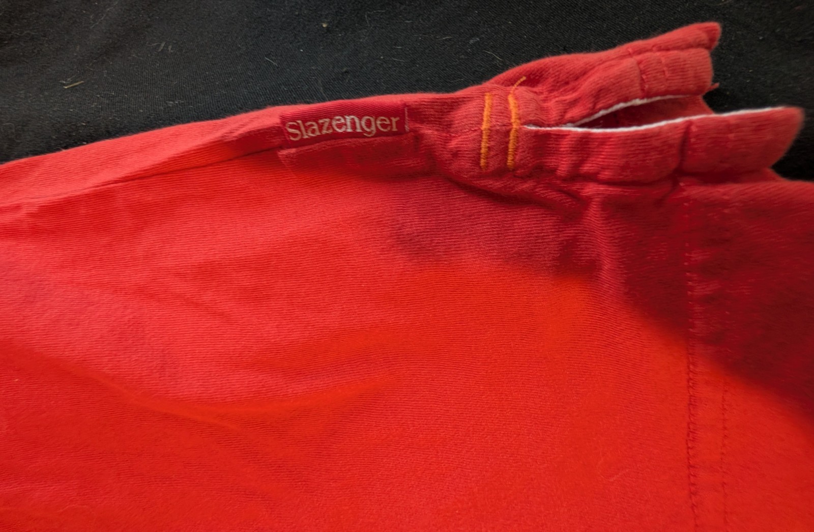 Slazenger T-Shirt Men’s Red Tee Size (M) Short Sleeves V Neck Cotton Medium