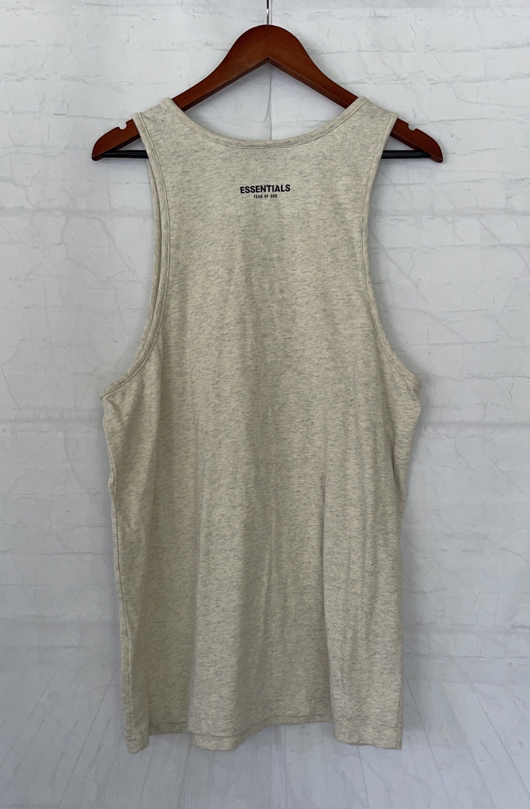 NEW Fear Of God Essentials Men’s Tank Top – Single Pair – Light Oatmeal – Medium
