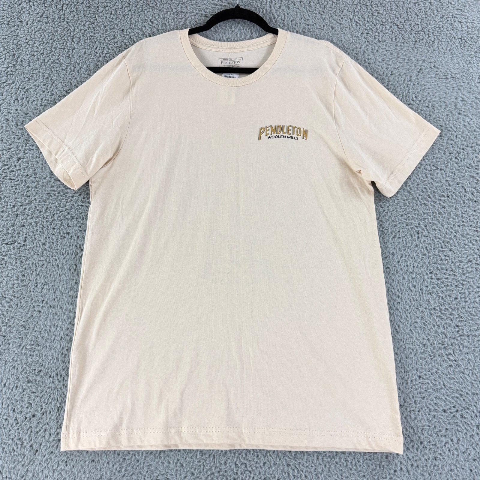 Pendleton Woolen Mills Mens Large Ivory Graphic Short Sleeve Crew Neck Tee Top